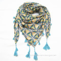 Cheap New Pavlovo Posad Russian Shawl with tassels Matrioshka Wholesale